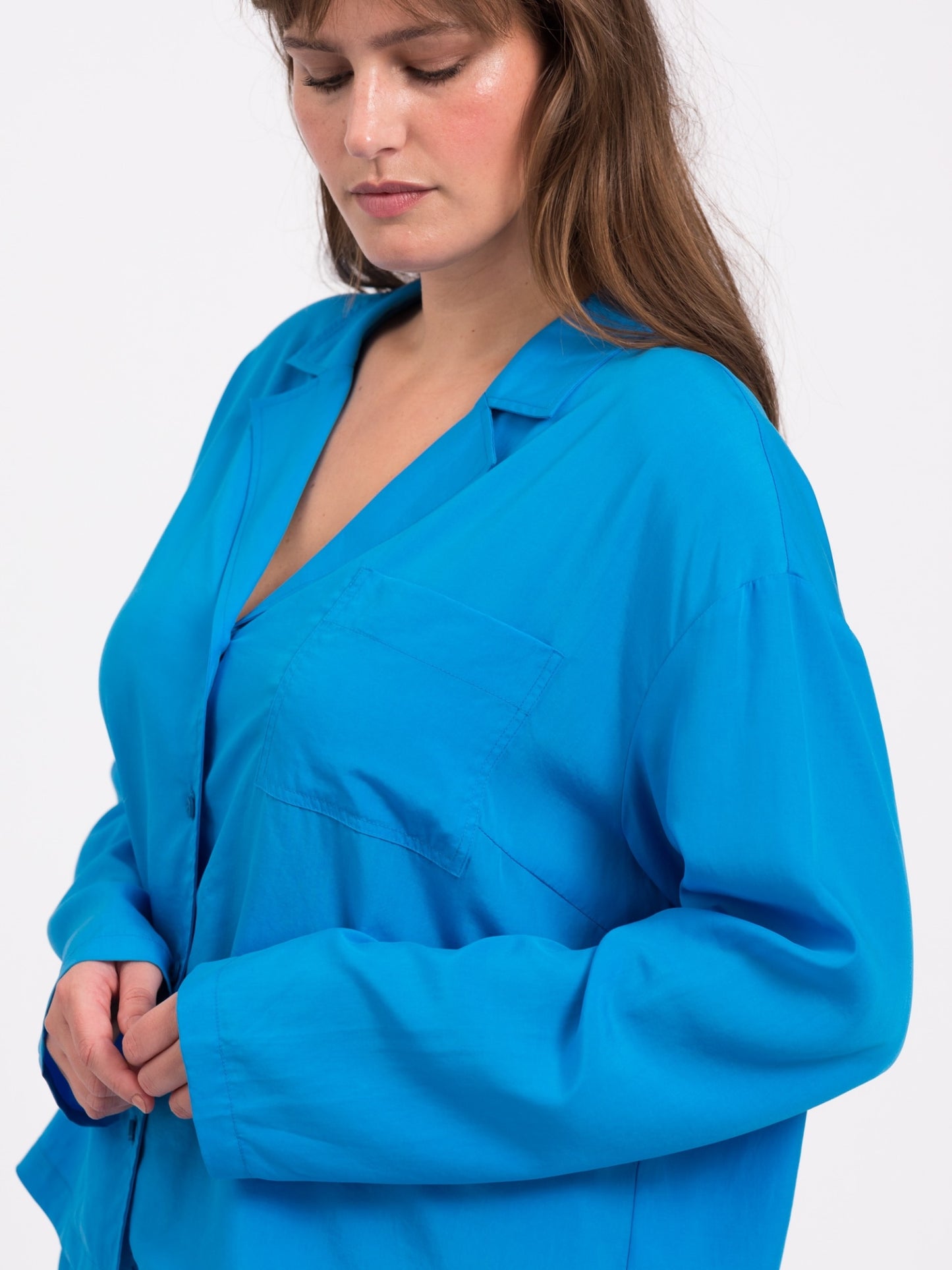 Snuggle pajama shirt - Bright blue